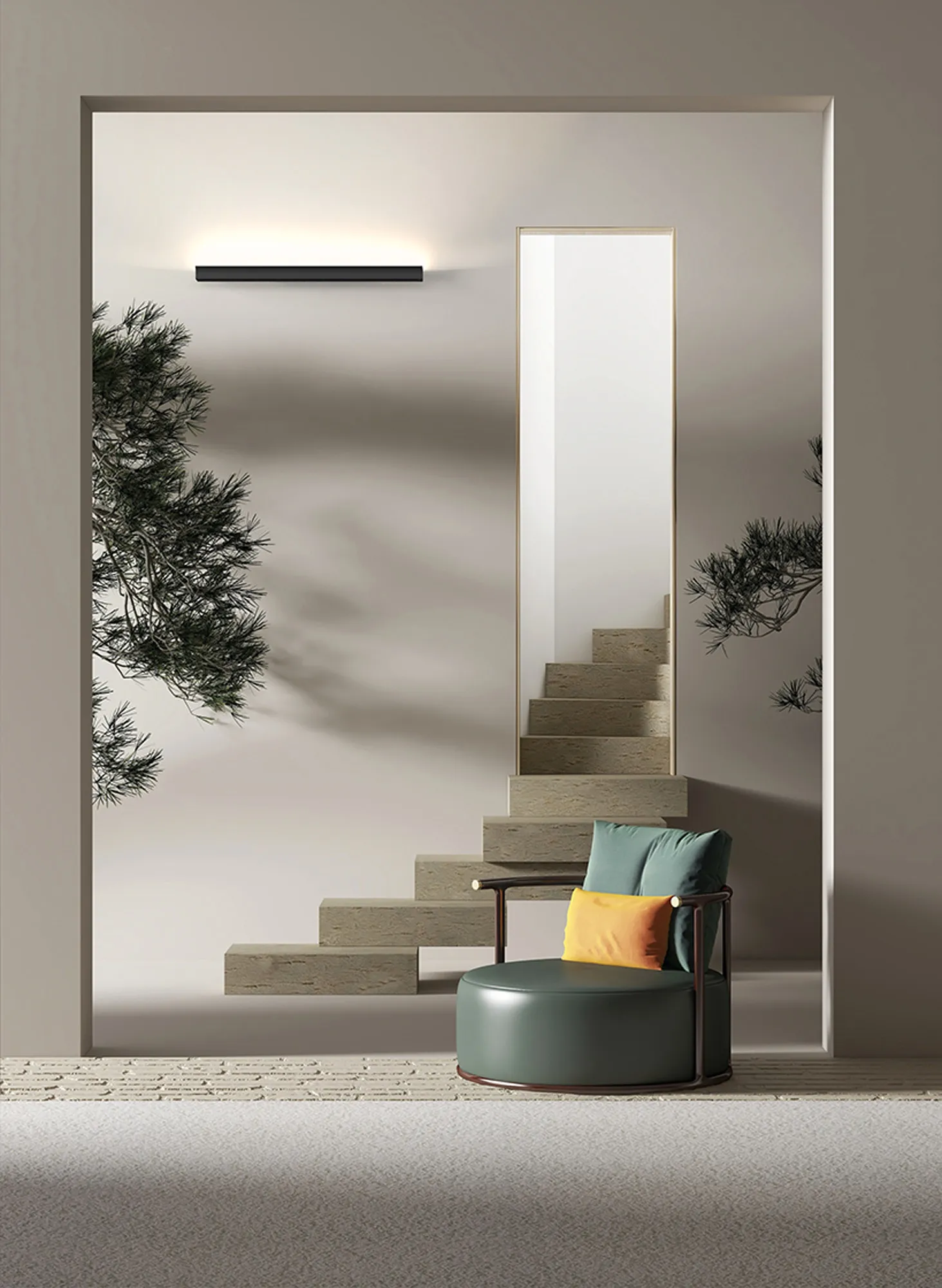 Hanok Black Wall Lights Mantra Fusion Flush Wall Lights